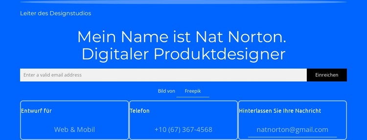 Mein Name ist Nat Norton HTML-Vorlage