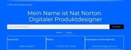 Mein Name Ist Nat Norton - Schöne HTML5-Vorlage