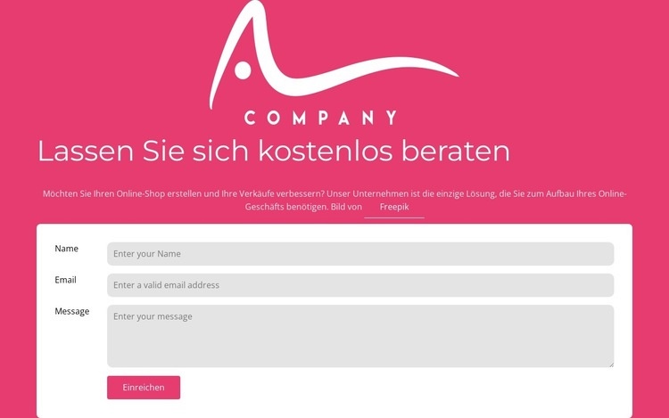 Kontaktformular mit Logo HTML5-Vorlage