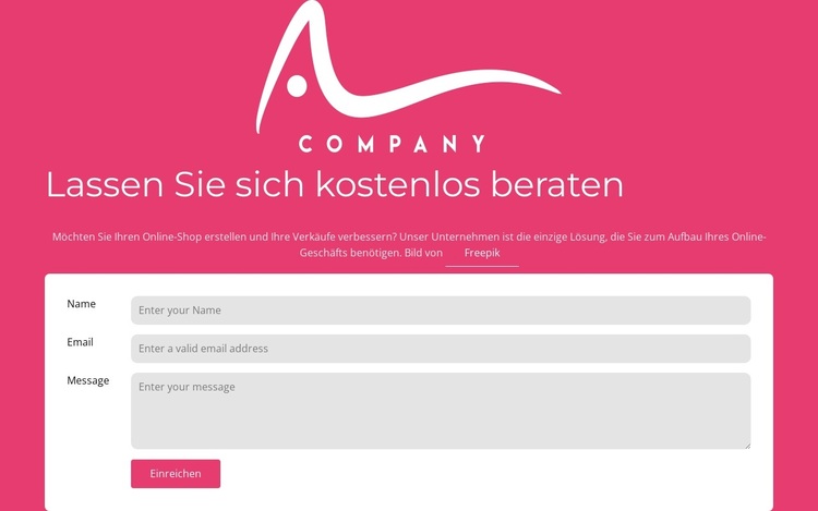 Kontaktformular mit Logo WordPress-Theme