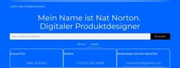 Mein Name Ist Nat Norton - Benutzerfreundliche Zielseite