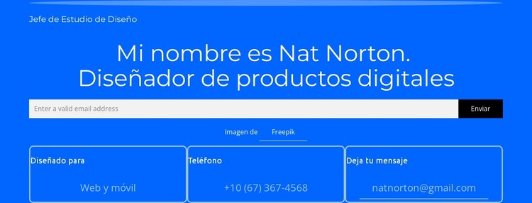 mi nombre es nat norton Plantilla CSS