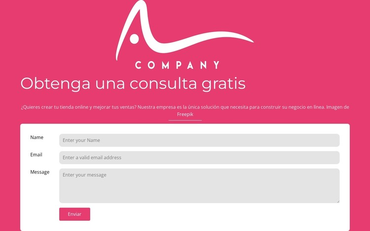 Formulario de contacto con logo Plantilla HTML