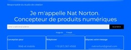 Je M'Appelle Nat Norton - Maquette De Site Web De Fonctionnalités