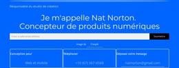Je M'Appelle Nat Norton : Modèle De Site Web Simple