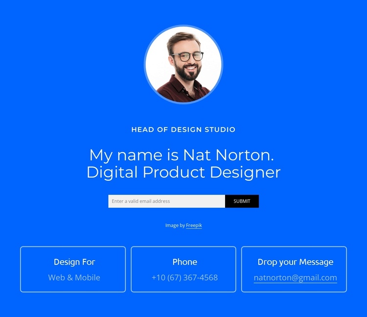 My name is Nat Norton Joomla Template