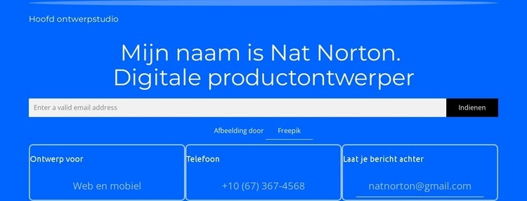 Mijn naam is Nat Norton Bestemmingspagina