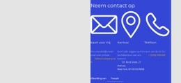 Neem Contact Met Ons Op Blok In Raster - Website-Prototype