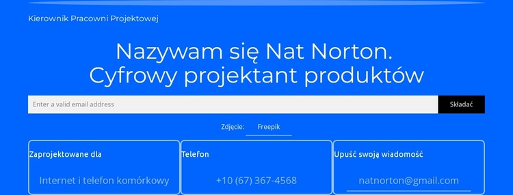 Nazywam się Nat Norton Motyw WordPress