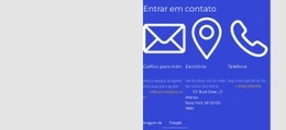 Contacte-Nos Bloco Na Grelha - Web Design Multifuncional