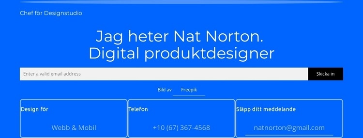 Jag heter Nat Norton CSS -mall