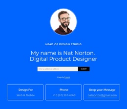 My Name Is Nat Norton - Landing Page