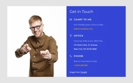 Contact Us Block In Grid - Webpage Layout