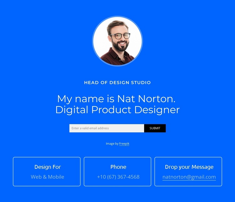 My name is Nat Norton Website Builder Templates