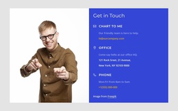 Contact Us Block In Grid - Multi-Purpose Web Design