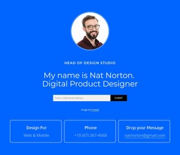 My Name Is Nat Norton - Free Download Website Design