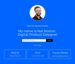 My Name Is Nat Norton - Website Template Free Download