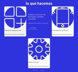 Diseño Web Gratuito Para Lo Que Hacemos Bloque Con Grilla