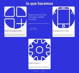 Lo Que Hacemos Bloque Con Grilla - Plantilla Personalizable