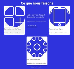 Ce Que Nous Faisons Bloquer Avec La Grille - Modèle De Page De Destination