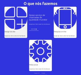 Layout CSS Gratuito Para O Que Fazemos Bloco Com Grade