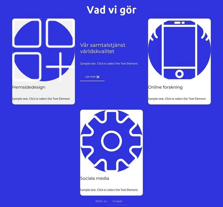 Det vi gör blockerar med rutnät CSS -mall