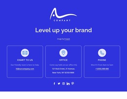 Chart To Us And Call Us Landing Page Template