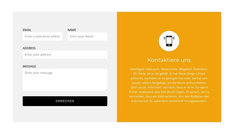 Sich bewerben Website-Vorlage