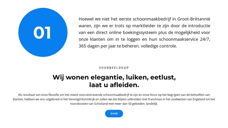 Succesvolle implementatie HTML-sjabloon