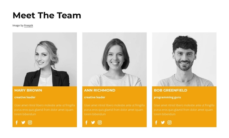 Team of scientists Website Builder Software