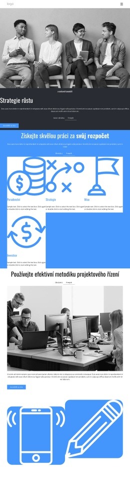 Konzultační Společnost Pro Strategii Růstu – Šablona Webové Stránky HTML