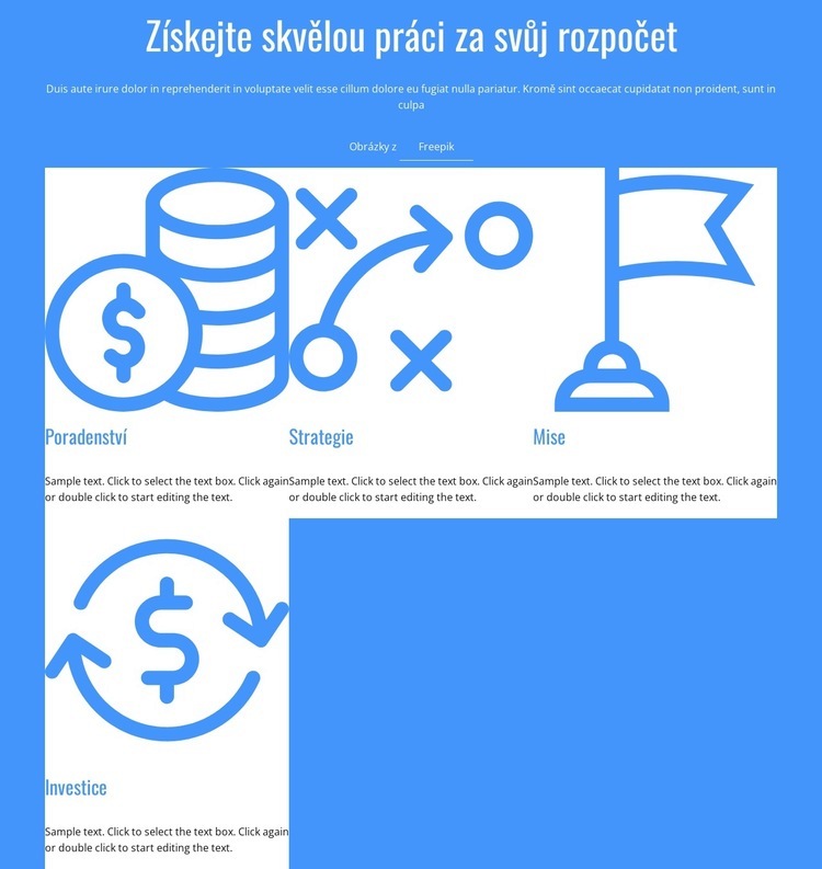 Poslání, vize, strategie Šablona HTML