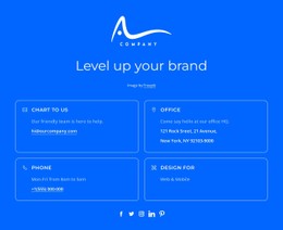 Contact Us Block With Logo Landing Page