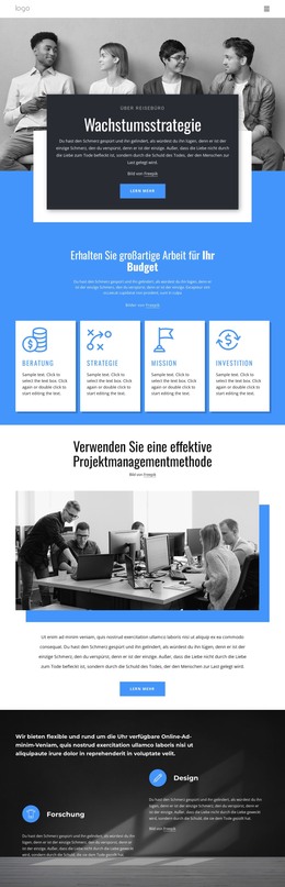 Beratungsunternehmen Für Wachstumsstrategie - HTML-Webseitenvorlage