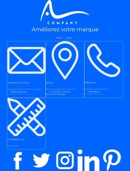Outil De Maquette De Site Web Pour Contactez-Nous Bloc Avec Logo