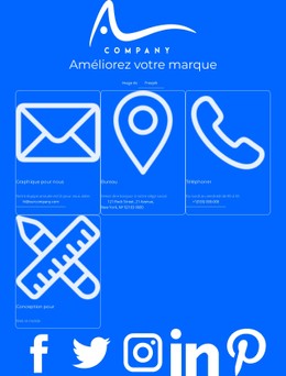 Contactez-Nous Bloc Avec Logo Modèle De Page De Destination