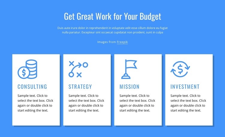 Mission, vision, strategy Homepage Design