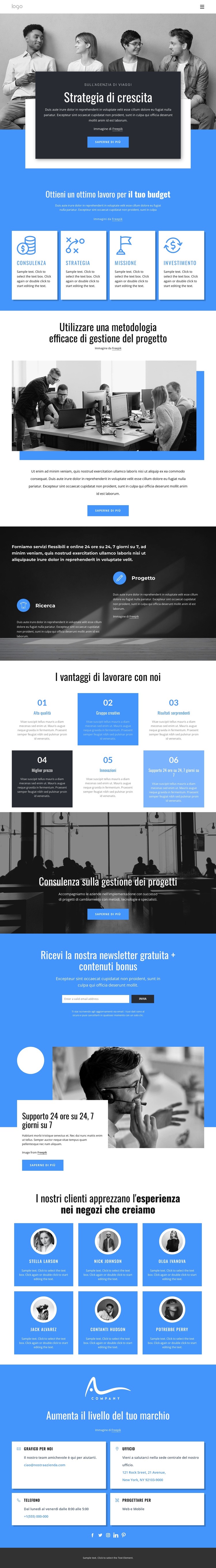 Società di consulenza strategica di crescita Modello HTML