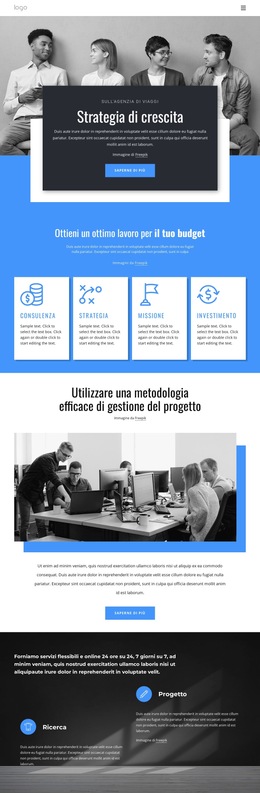 Società Di Consulenza Strategica Di Crescita - Modello Di Sito Web Professionale