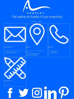 Contattaci Blocco Con Logo - Modello Di Sito Web Aziendale Premium