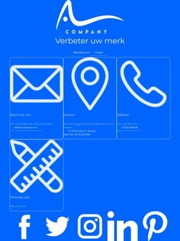 Neem Contact Met Ons Op Blok Met Logo Multifunctioneel