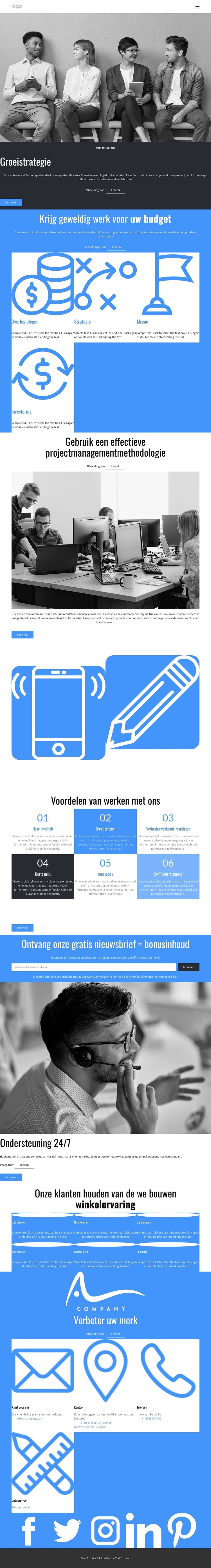 Adviesbureau voor groeistrategie Website ontwerp