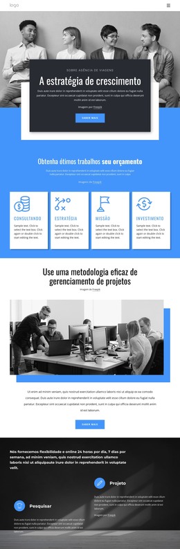 Empresa De Consultoria Em Estratégia De Crescimento - Modelo De Página Da Web HTML