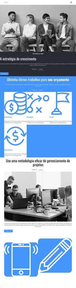 Empresa De Consultoria Em Estratégia De Crescimento - Modelo De Página HTML5