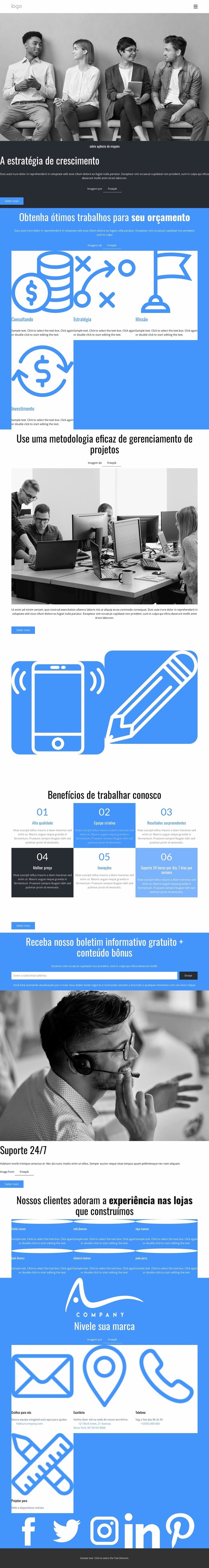 Empresa de consultoria em estratégia de crescimento Landing Page