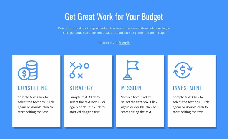 Mission, vision, strategy Website Builder Templates