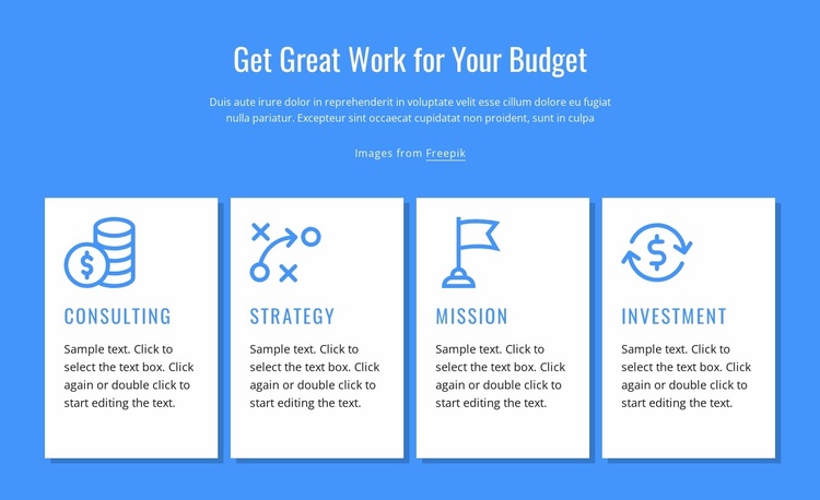 Mission, vision, strategy Website Template