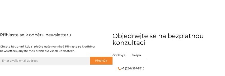 Kontaktní blok s mřížkovým opakovačem Šablona CSS