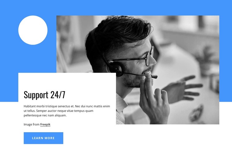 Support 24/7 CSS Template
