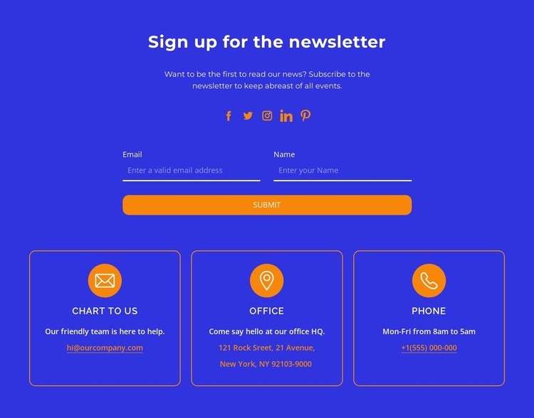 The newsletter CSS Template